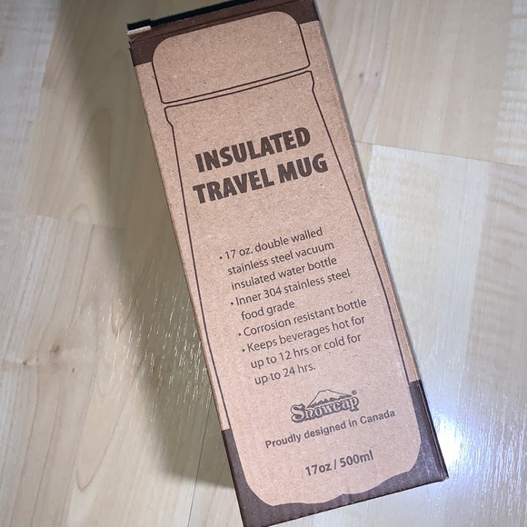 BANFF & JASPER Laser Etched Woodgrain Insulated Travel Mug 17oz - Picture 7 of 13